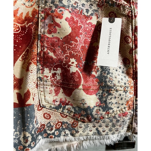 Anthropologie Pilcro Wanderer Low Rise Paisley Shorts 32 - Picture 5 of 9